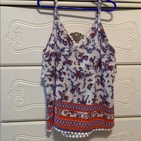 Spaghetti Strapped Pattern Tank - Picture 2 of 2